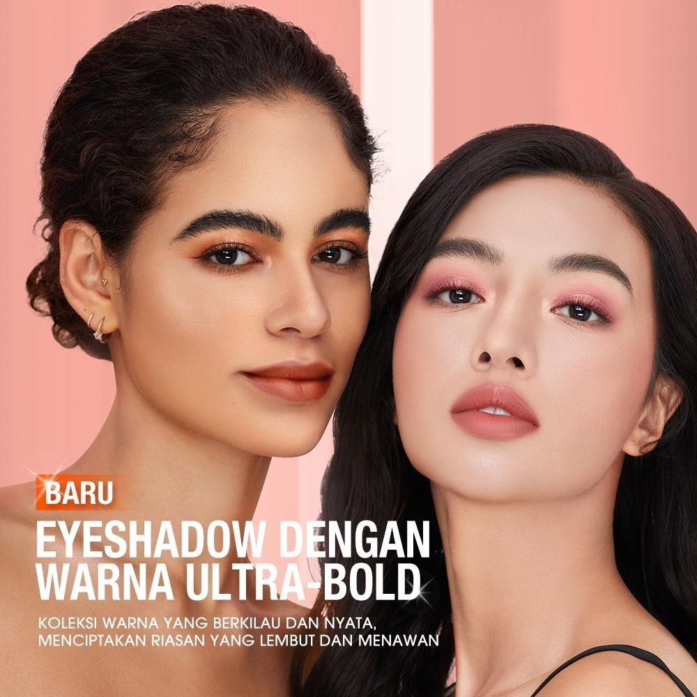 O.TWO.O Eyeshadow Palette High Pigment Shine Matte / Merah Jingga Official - Gambar 3