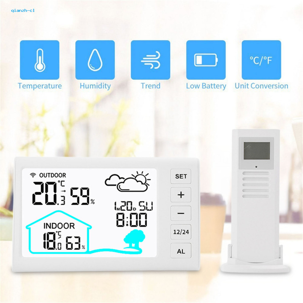 Weather Conditions Tracker Digital Thermometer Hygrometer Wireless ...