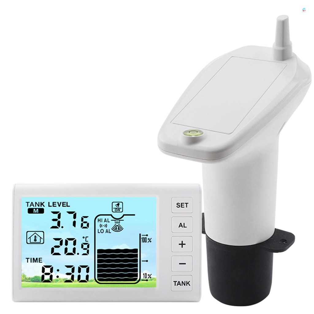 Wireless Ultrasonic Level Gauge Water Tank Liquid Level Meter with ...
