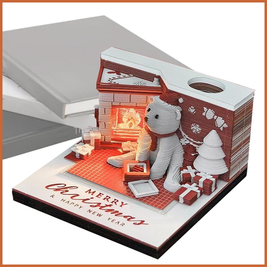 3D Calendar 2025 Desk Calendar Tear Away Calendar Paper Carving Art