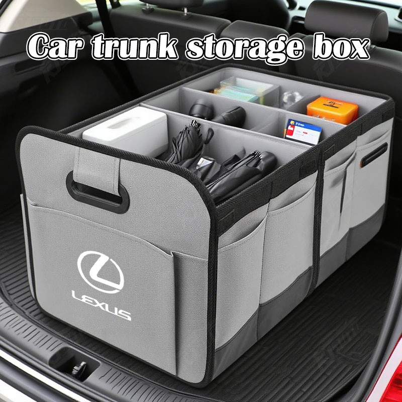 Lexus Car Trunk Storage Box Leather Large Capacity Trash Can Foldable ...