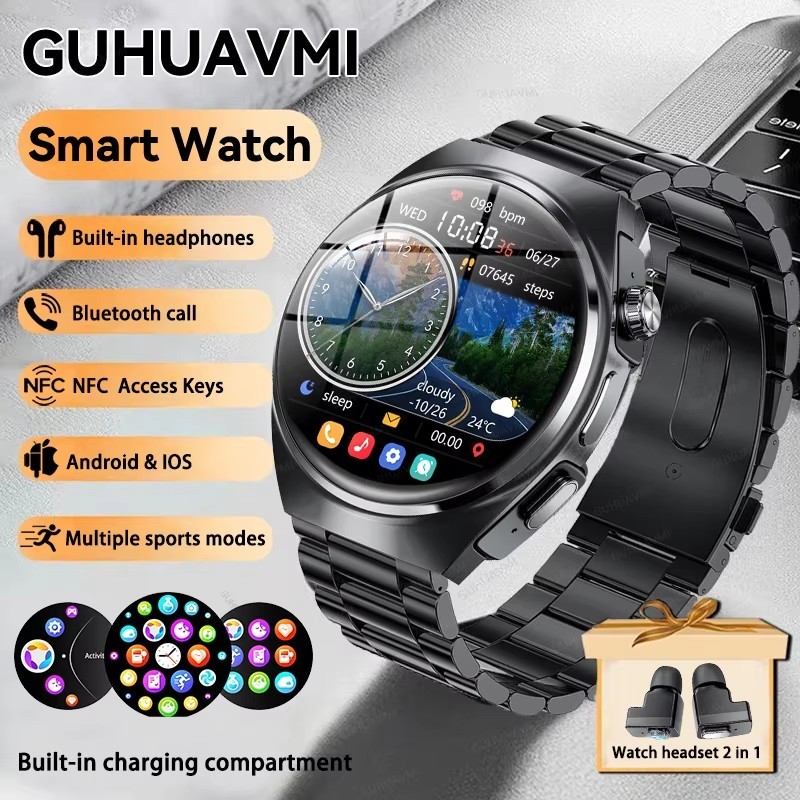 2024 Full Touch Screen Smart Watch With Earbuds TWS Bluetooth Call 2 in 1 Earphone Blood Pressure Sports Waterproof Smartwatches Shopee Singapore