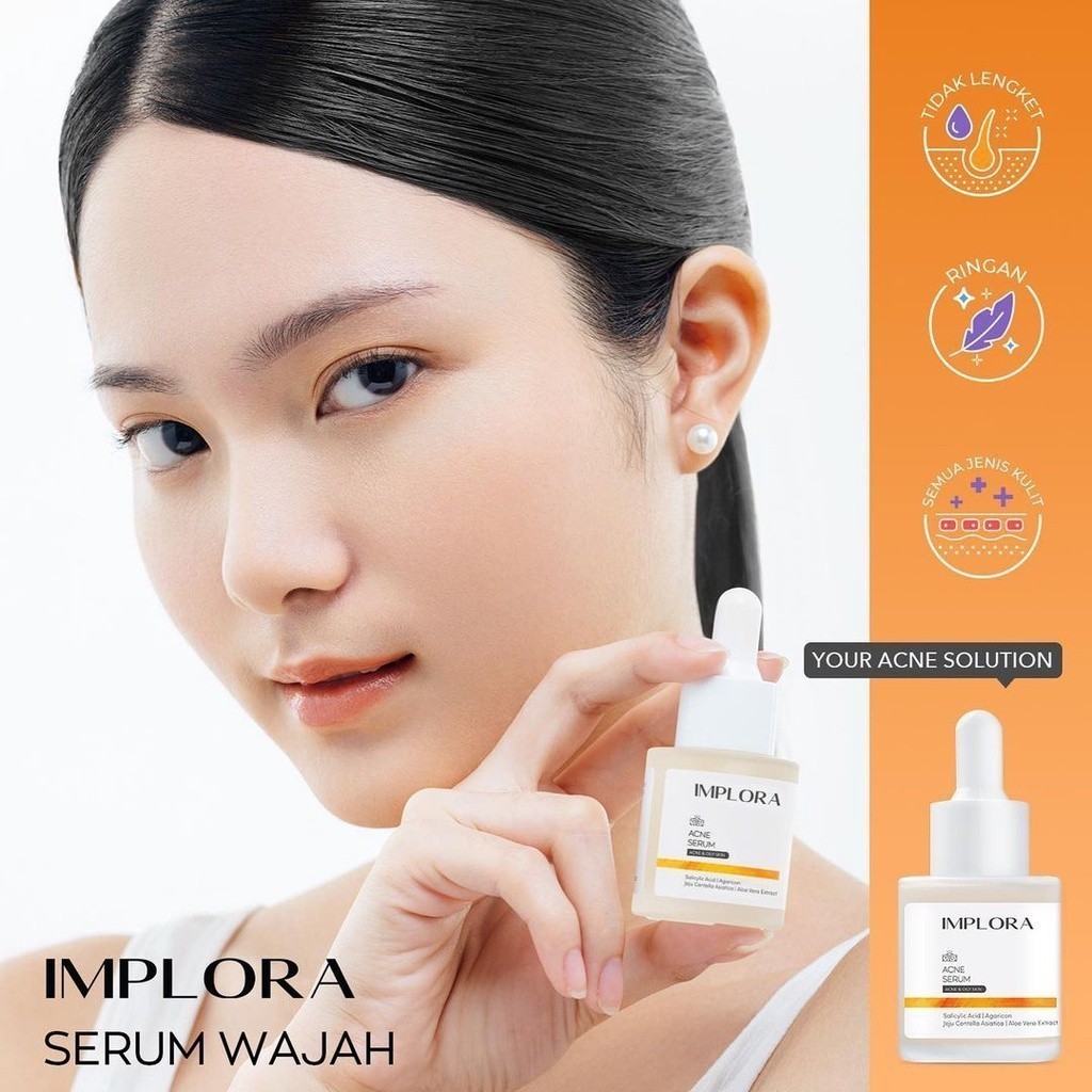 IMPLORA Acne Serum / Serum Wajah Acne / Merah Jingga Official - Gambar 3