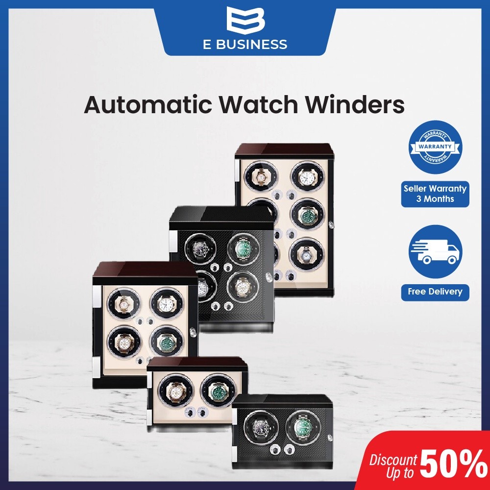 🇸🇬 Ebusiness 2+0 4+0 6+0 Classic Vertical Quad Automatic Watch Rotator ...