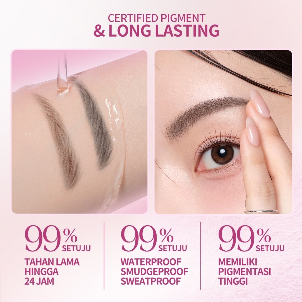 BNB barenbliss Make Me Plushy Eyebrow Duo 2-in-1 Pensil Alis & Browcara 24H / Merah Jingga Official - Gambar 4