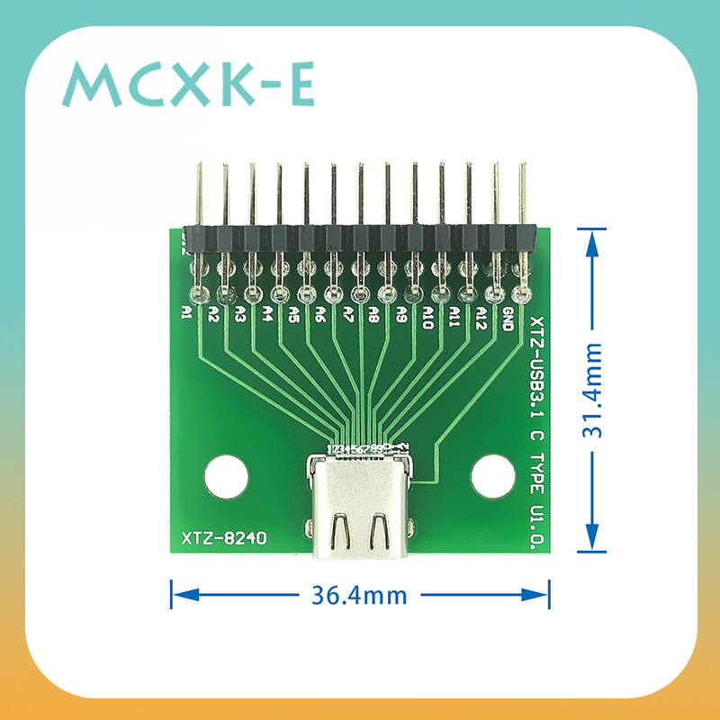 Double-sided Positive Negative Plug TYPE C Female Test Board USB 3.1 ...