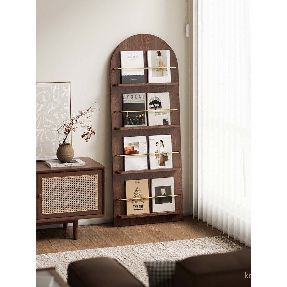 Magazine Rack Floor-standing Vintage Newspaper Rack Magazine Organizer ...