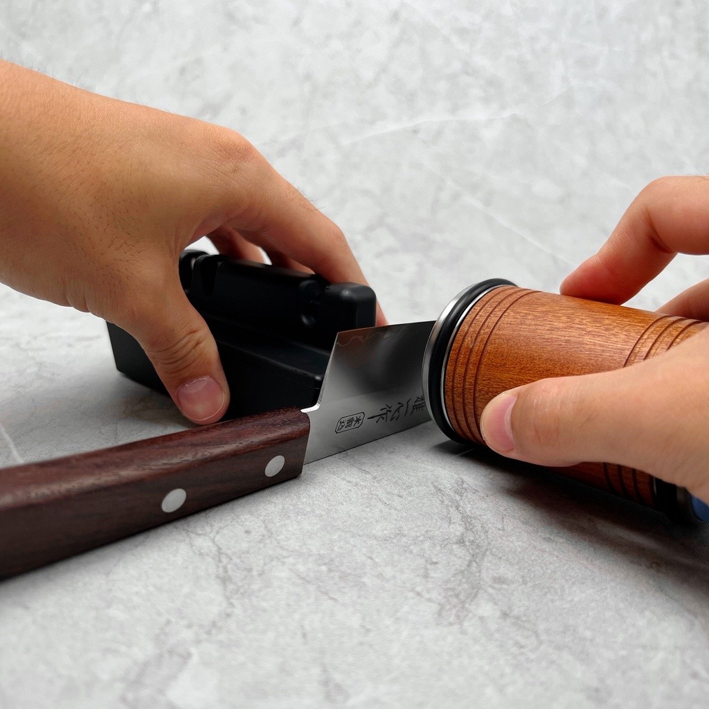 5-in-1 Rolling & Pull Through Sharpener for Kitchen Knives, Scissors ...
