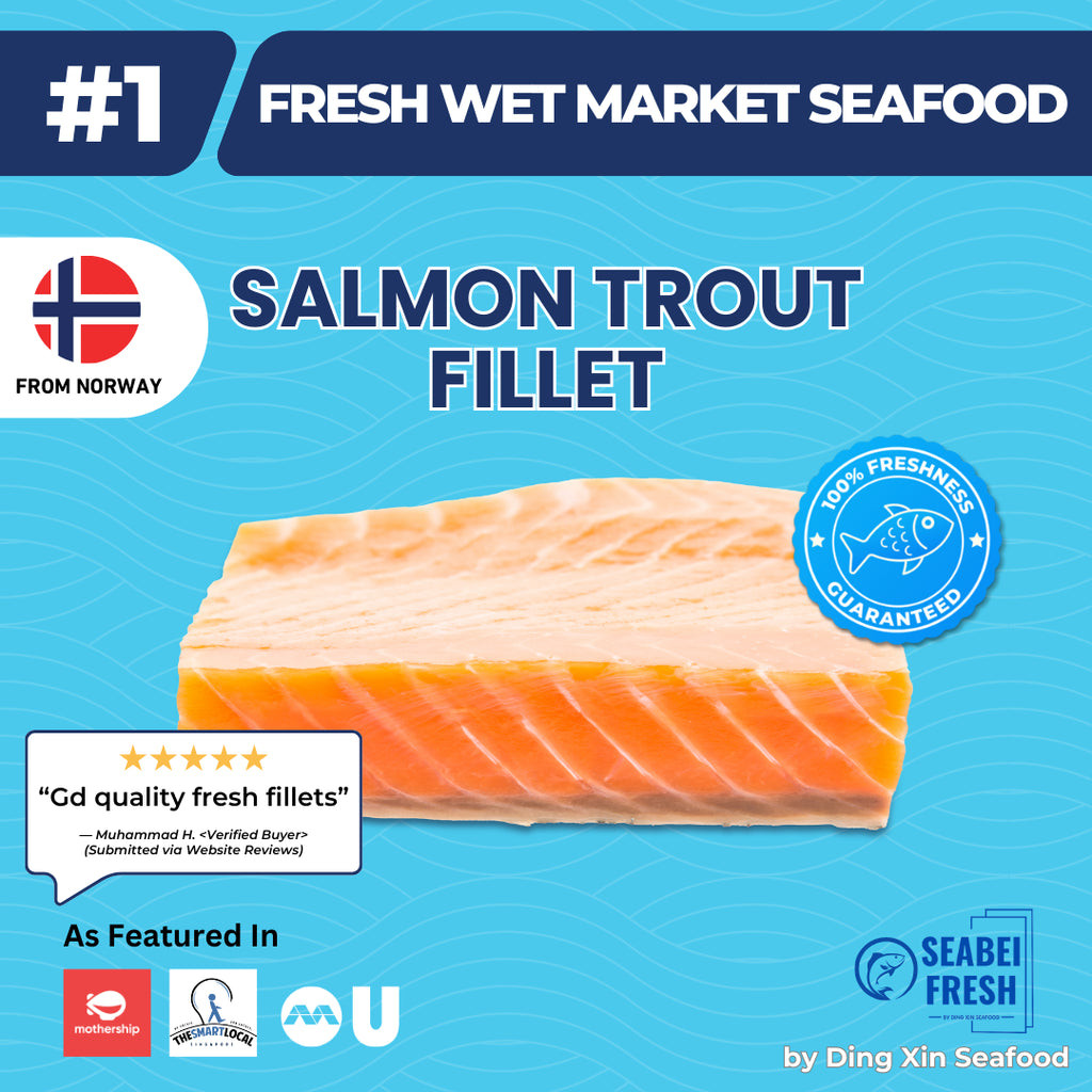 [Seabei Fresh] Premium Fresh Salmon Trout Fillet FISH Non-Frozen 200g ...