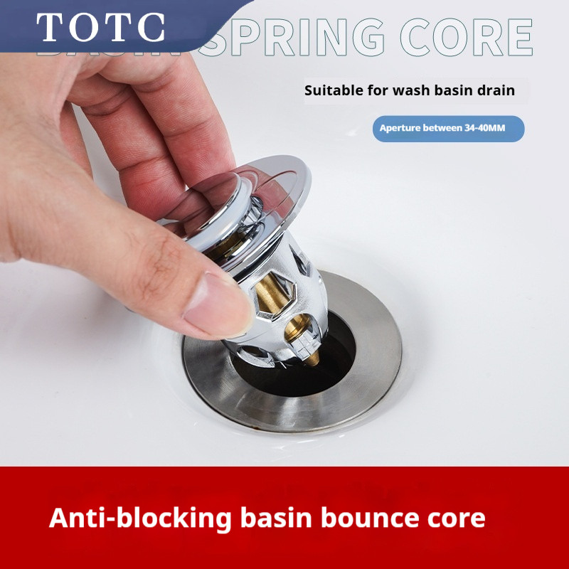 [TOTC] Basin Washbasin Leak Plug Push Type Filter Mesh Bounce Core ...