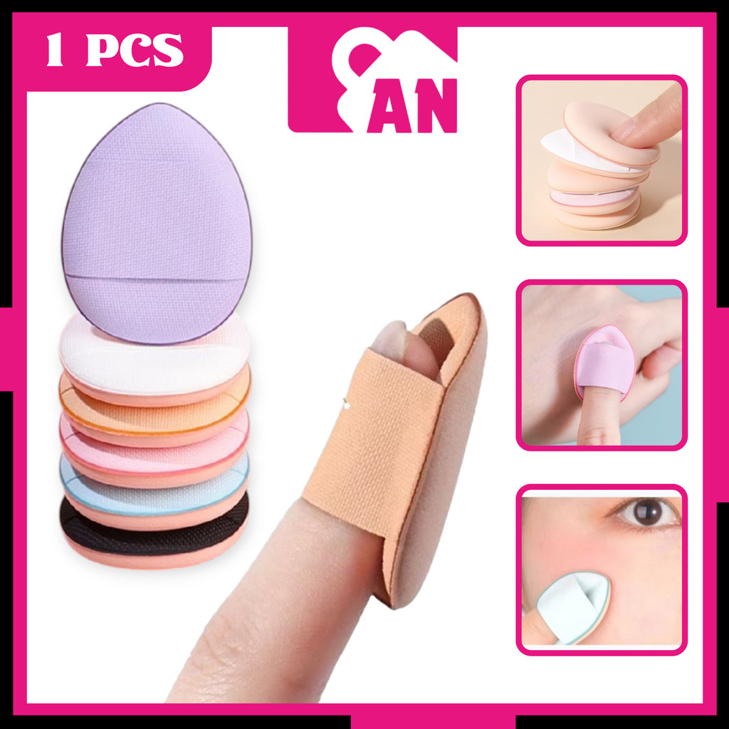 1PCS Spons Puff Finger Mini Satu Jari Under Eye Aksesoris Make Up Sponge Beauty Blender Applicator Spon Kecil A033