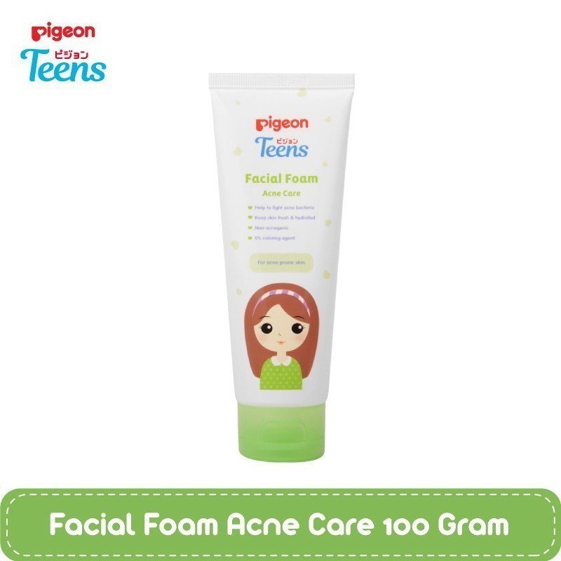 Pigeon Teens Facial Foam Acne Care - 40gr -100 gr / Merah Jingga Official - Gambar 2