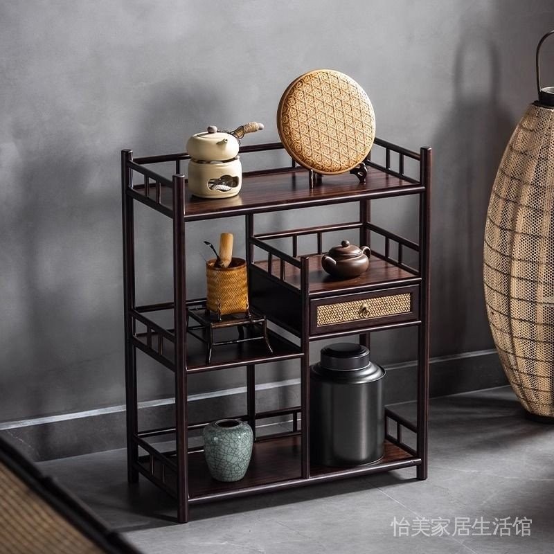 Storage Rack Shelf Tea Display Cabinet Tea Room Tea Cabinet Tea Set ...