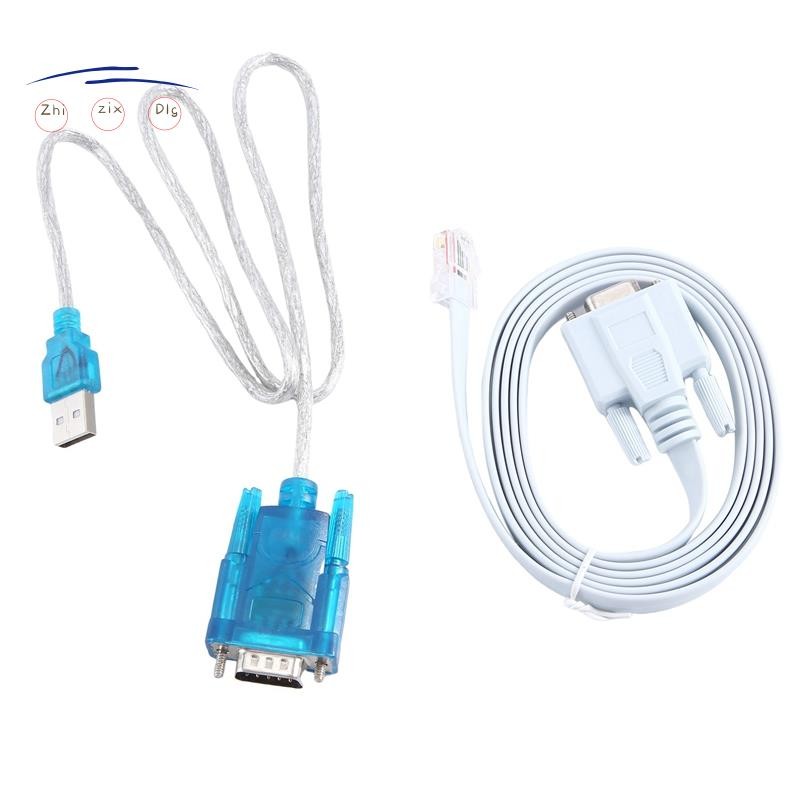RJ45 Network Cable Serial Cable Rj45 to DB9 and RS232 to USB (2 in 1 ...