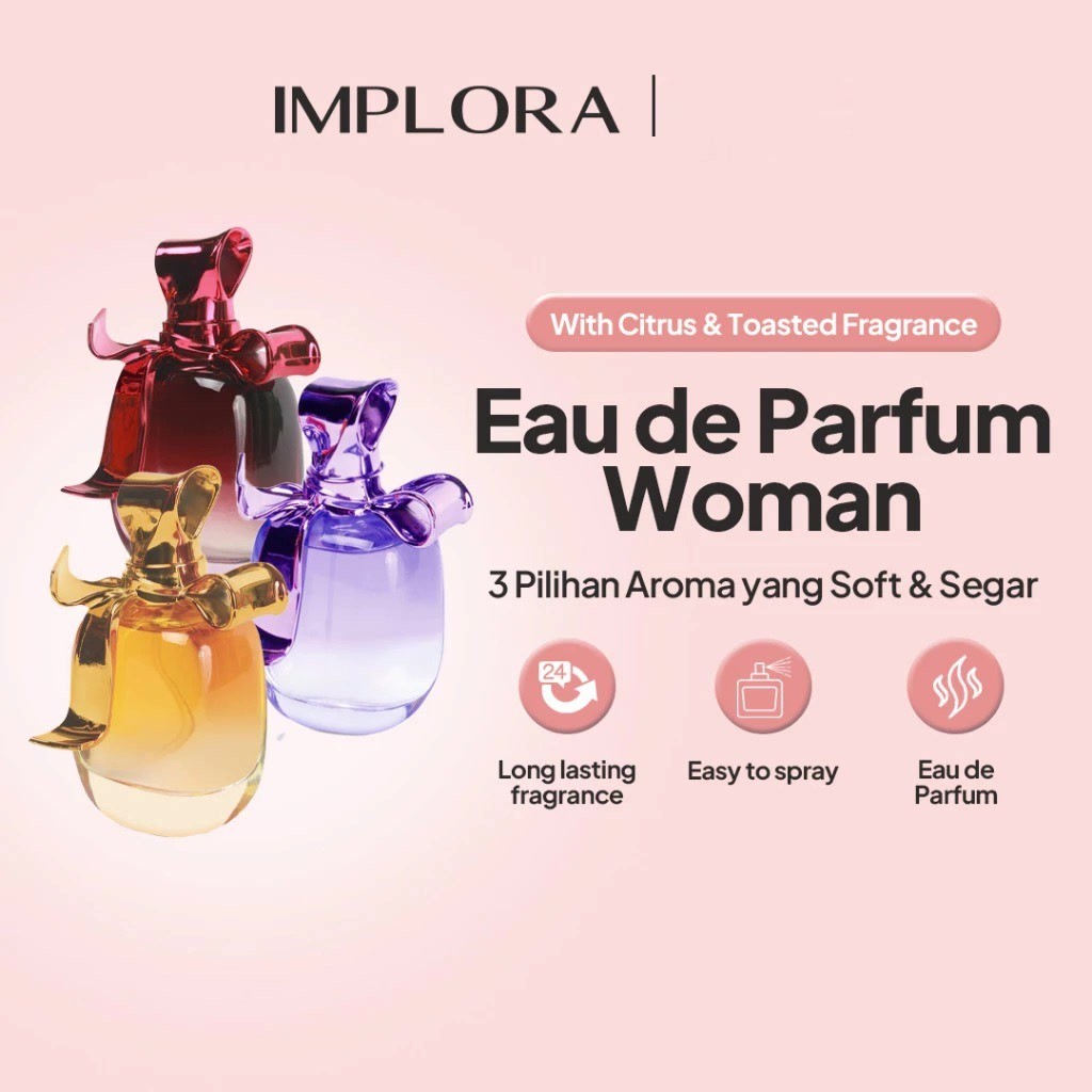 IMPLORA Parfum - Eau De Toilette - 100ml - Parfume / Merah Jingga Official - Gambar 2