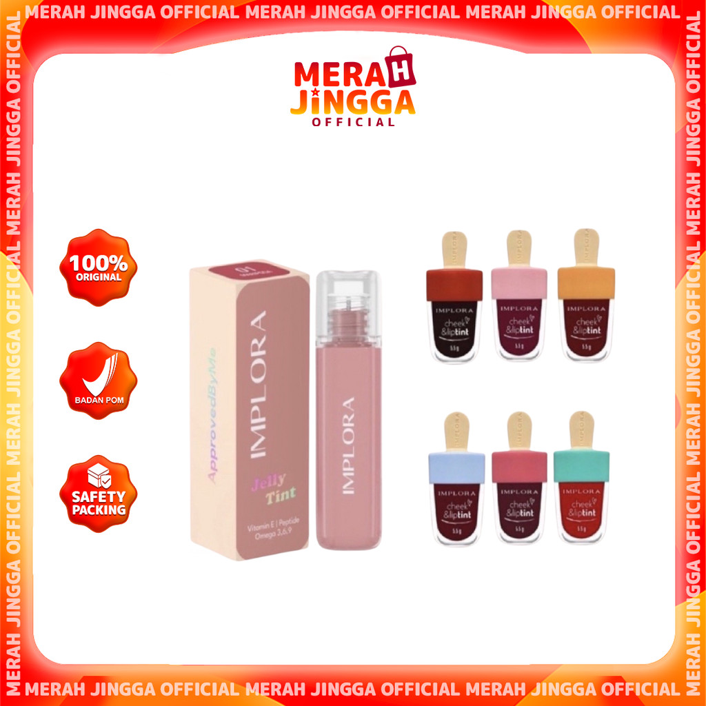 IMPLORA Cheek & Liptint / Implora Jelly Tint / Merah Jingga Official