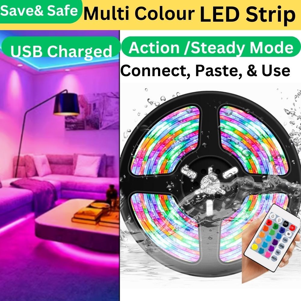 Led Strip Lights Multi color USB Powered RGB TV Backlight with Remote ...