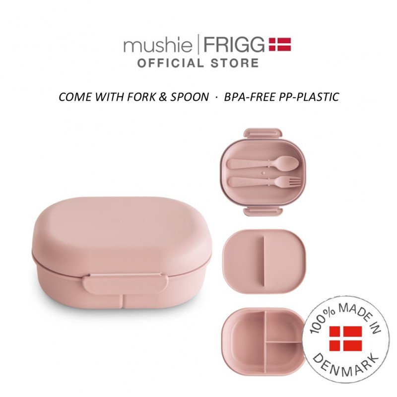 Mushie Lunchbox (include fork and spoon) | Shopee Singapore