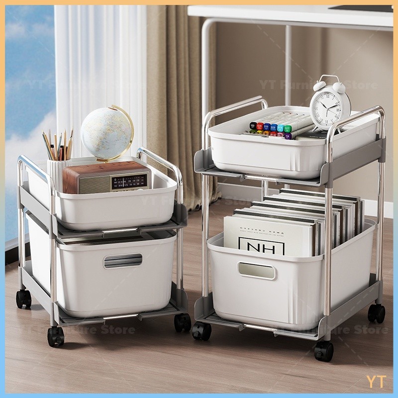 Movable Trolley Rack Storage Organizer Tray Livingroom Trolley ...