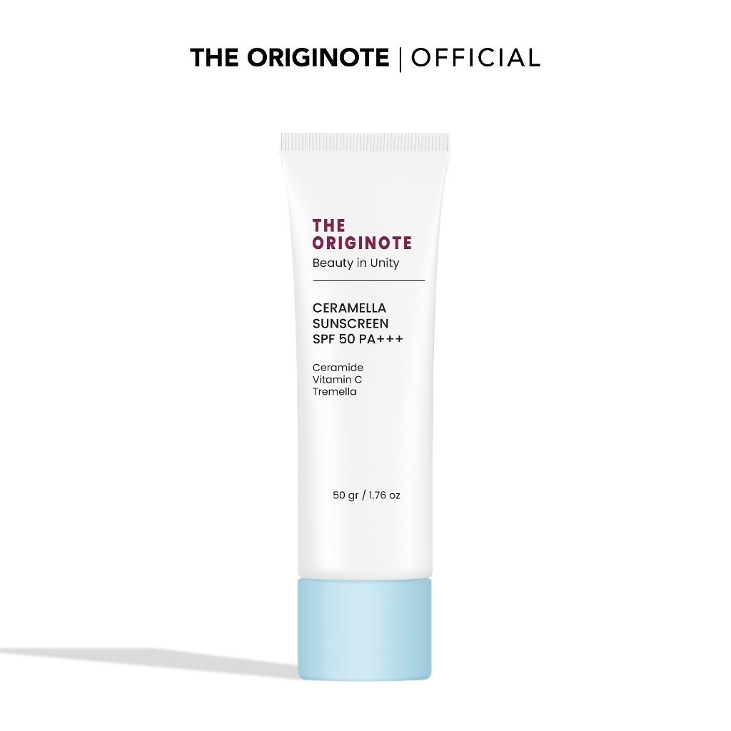 The Originote Ceramella Sunscreen SPF50 PA+++ / Skin Barrier Protect / Merah Jingga Official - Gambar 2