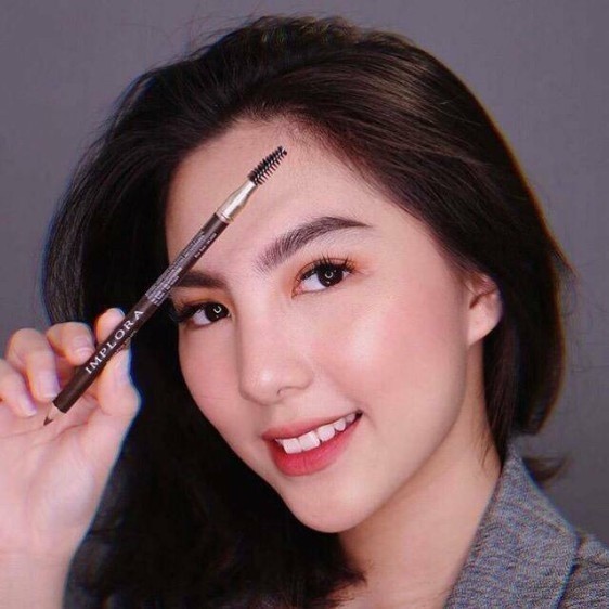 IMPLORA Eye Brow Pencil 2 IN 1 ( PENSIL + SERUTAN + SIKAT ) / Merah Jingga Official - Gambar 2