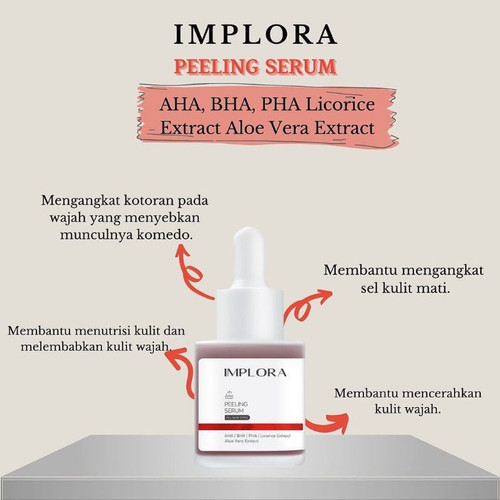 IMPLORA Peeling Serum / Merah Jingga Official - Gambar 2