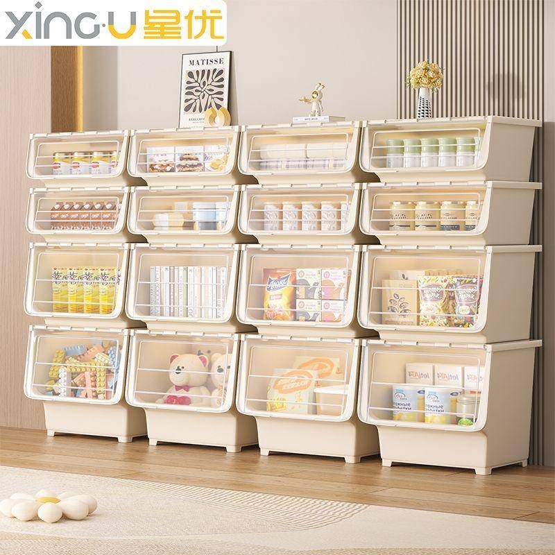 Home diagonal children's toy storage box Large capacity wheeled ...