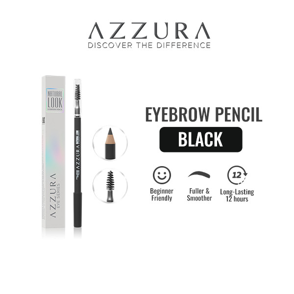 AZZURA Eyebrow Pencil dengan brush lembut yang akan bentuk alis mata / Merah Jingga Official - Gambar 3