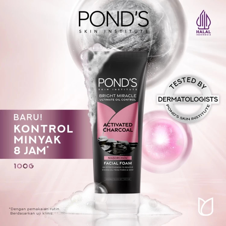 PONDS Pure White Facial Foam 100gr / Merah Jingga Official - Gambar 3