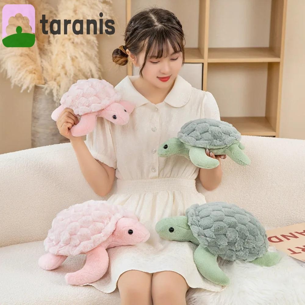 TARANIS Cute Turtle Stuffed Animals, Green Pink Sea Turtle Plush