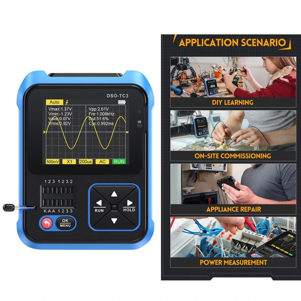 Digital Portable Oscilloscope Transistor Tester Inductance Capacitance ...