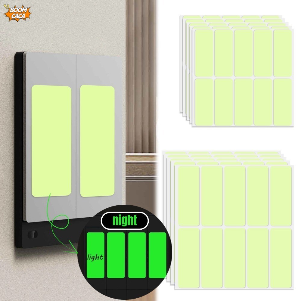 Multipurpose Blank Luminous Switch Stickers Self-adhesive Night Glowing ...
