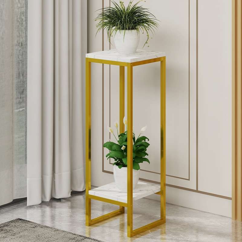 Light luxury flower shelf living room multi-storey floor style simple ...