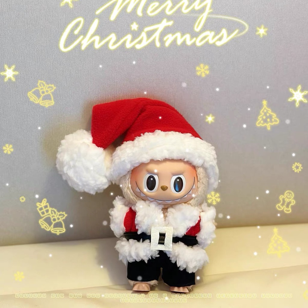 17cm Labubu Santa Claus Clothes Doll Christmas Set Cute Holiday Dress Up Blind Box Doll Decoration Shopee Singapore