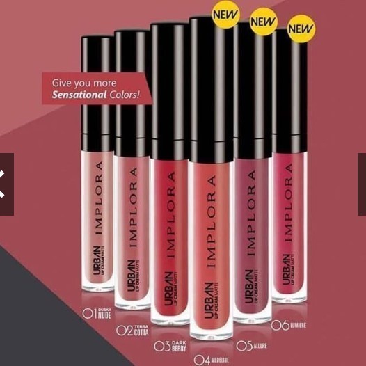 IMPLORA URBAN MATTE LIP CREAM / Merah Jingga Official - Gambar 4