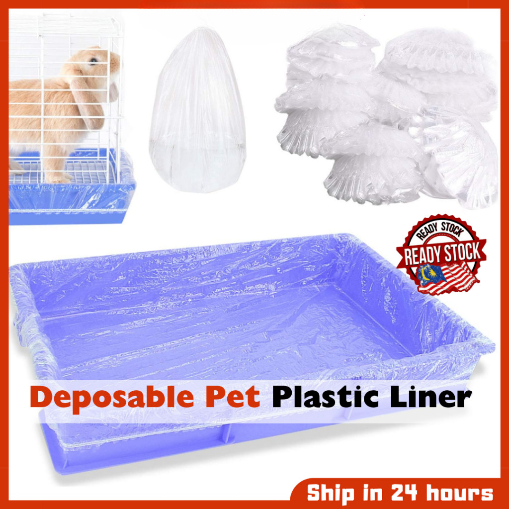 Disposable Pet Liner Rabbit Cage Liner Bag Plastic Cover Elastic ...