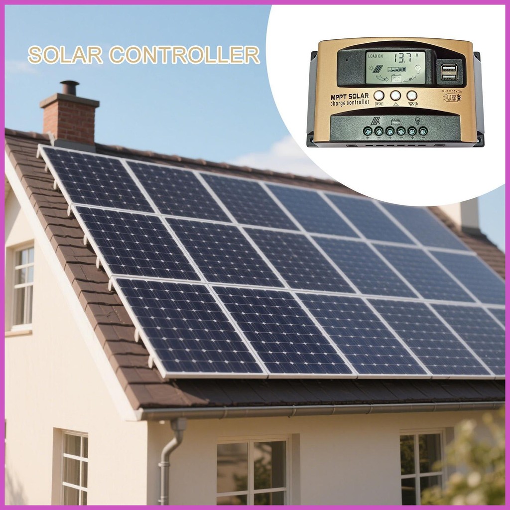 Solar Panel Controller Solar Battery Charger Controller 12V/24V LCD ...