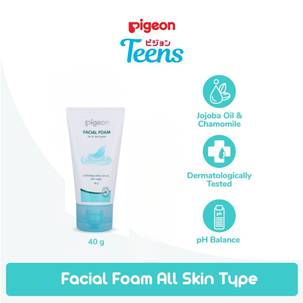 PIGEON Facial Foam 40Ml - 100Ml (For All Skin Types) / Merah Jingga Official - Gambar 3