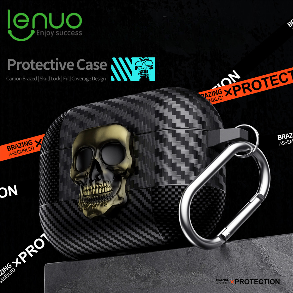 Lenuo Skull Lock Buckle Headset Case for AirPods Gen anc Pro