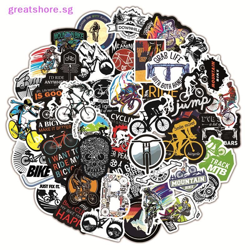 greatshore 50pcs/Lot Outdoor Bicycle Stickers for Mountain Bike Riding ...