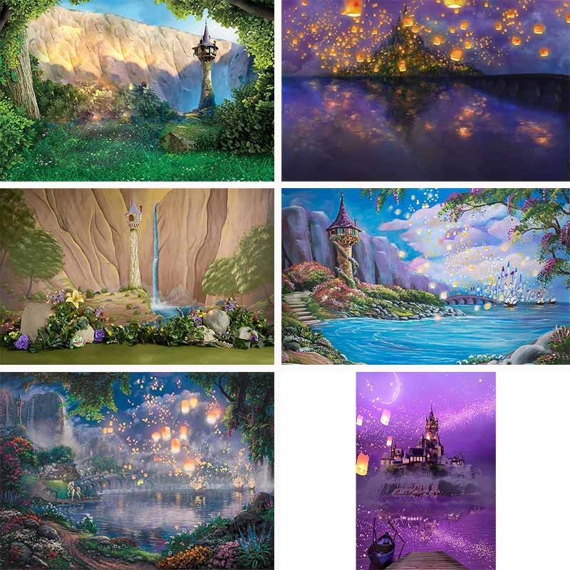 Princess Tangled Backdrop For Baby Shower New Born Cake Smash Boy Girl ...