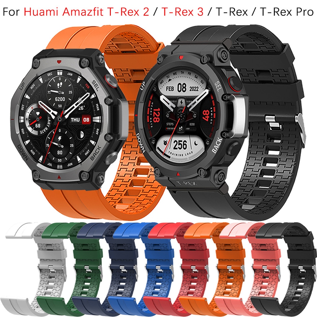 Cinturino In Silicone Di Ricambio Rosso Per Amazf T-Rex 2 Smartwatch Cinturino Per Orologio Sportivo Per Huawei T Rex 2/trex 2 Accessori Per Braccialetti - Foto 3