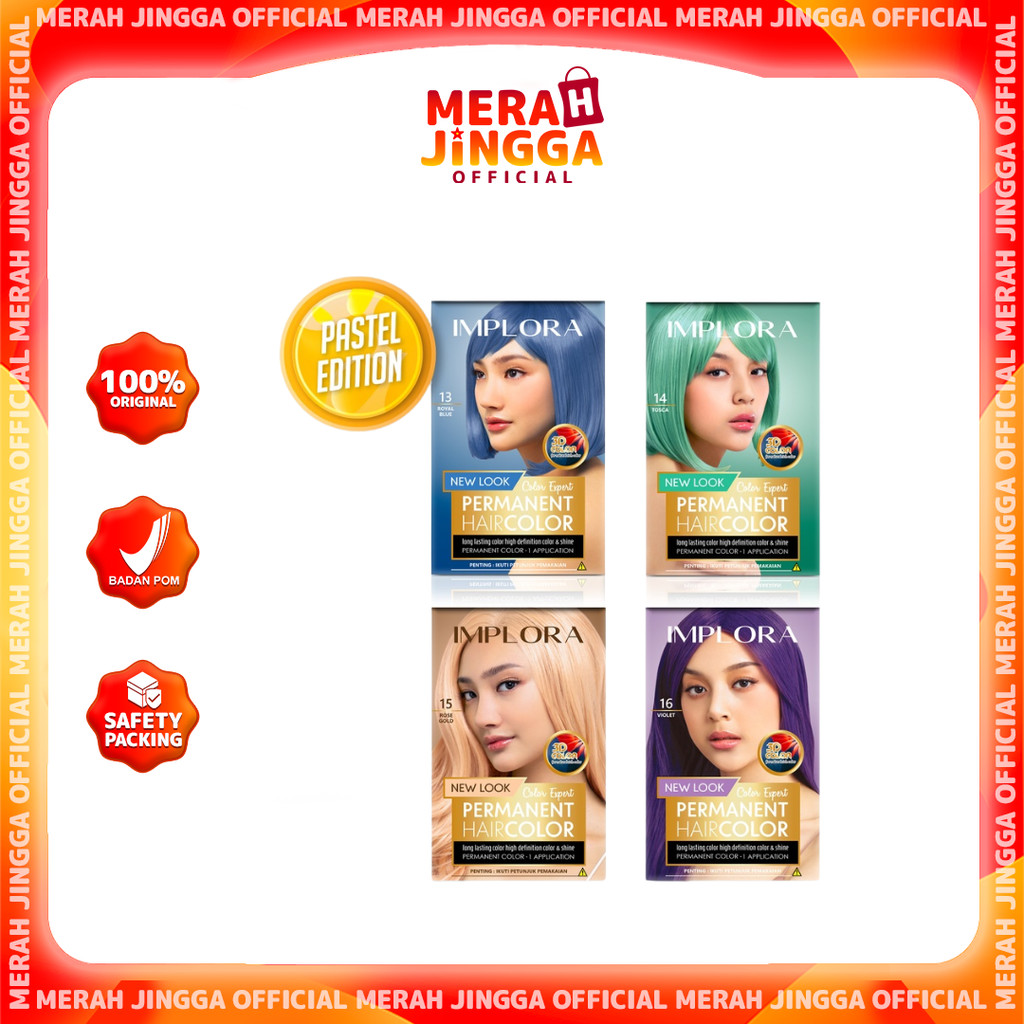 Implora New Permanent Hair Color - Pastel Edition / Merah Jingga Official
