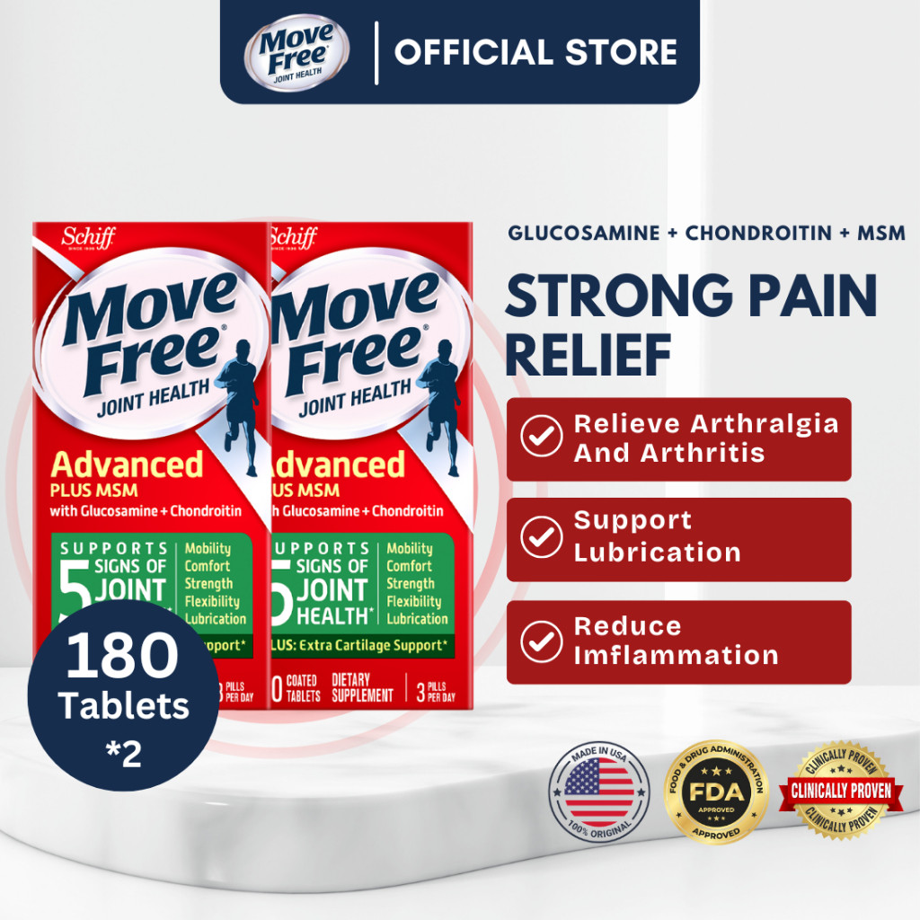 Move Free Joint Health Advanced Plus MSM with Glucosamine Chondroitin ...