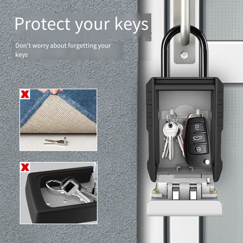 [SG STOCK] Key Storage Box with Key Hook/Wall Mounted 4 Digit ...