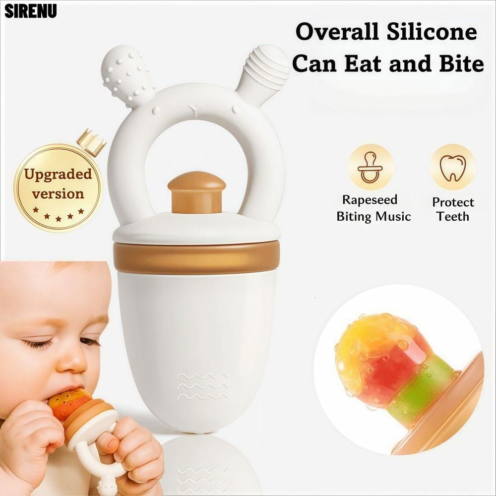 SIRENU Baby Food Feeder, Soft Silicone Buah Teether Fruit Vegetable ...