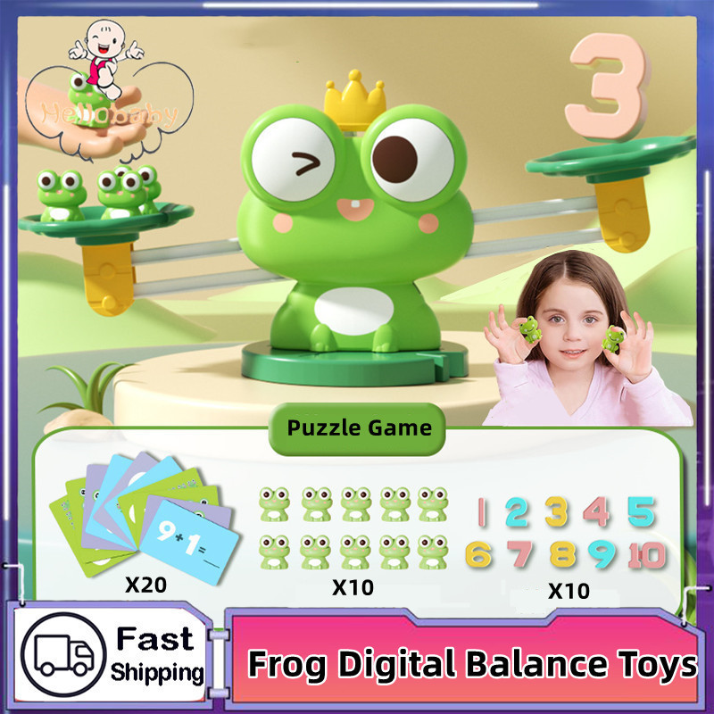 Frog Digital Balance Toy Math Thinking Training Scale Number Letter ...