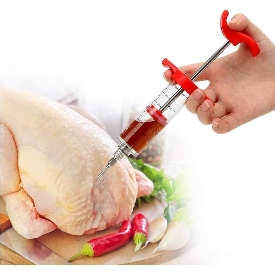 Marinade Injector Flavor Syringe Cooking Meat Poultry Tools ...