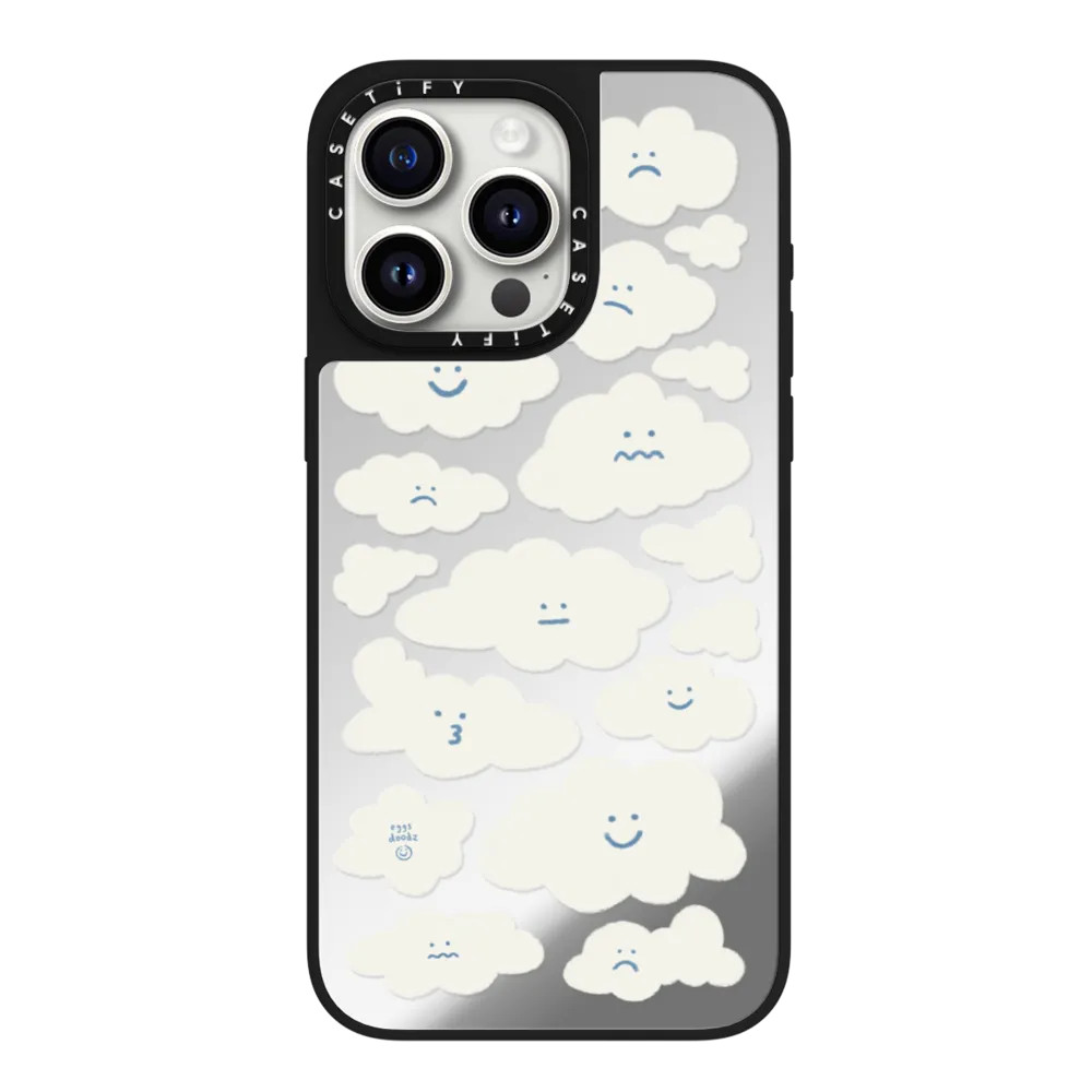 CASETi AESPA KARINA Cute Clouds Hard Plastic Acrylic Mirror