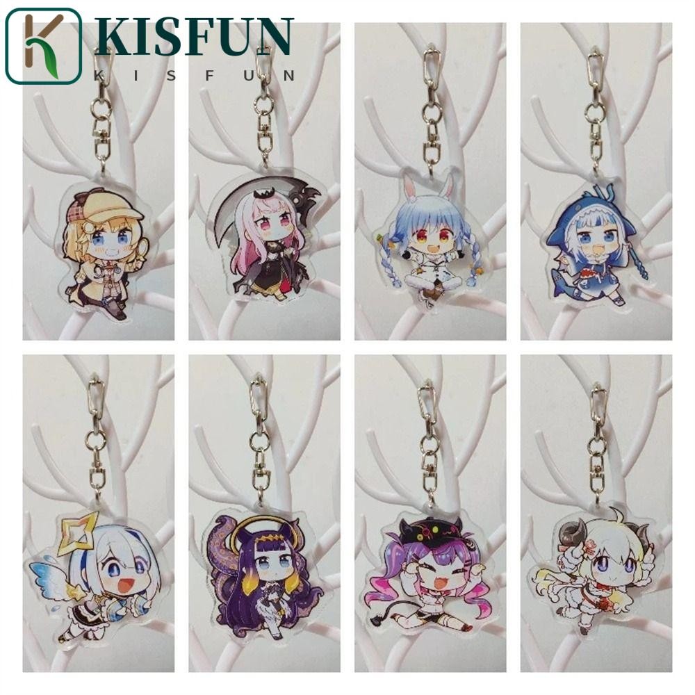 KISFUN Hololive Key Chain Watson Amelia Cosplay Trinkets Vtuber Gawr ...